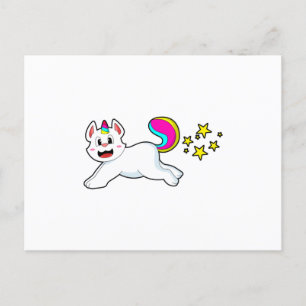Postal Gato como unicornio