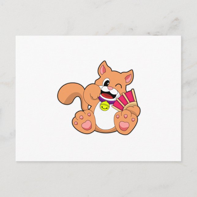 Postal Gato con cascabel (Anverso)