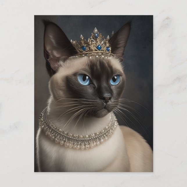 Postal Gato con corona (Anverso)