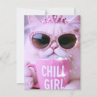 Postal Gato con gafas de sol