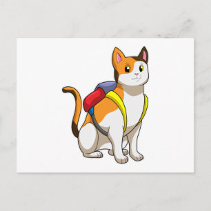 Postal Gato con Satchel