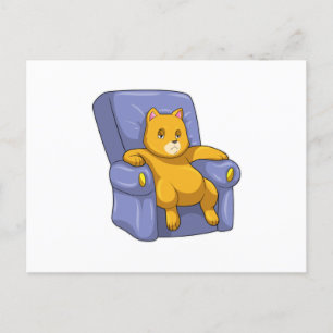 Postal Gato con sofá