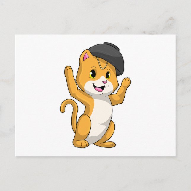 Postal Gato con tazón de Ramen (Anverso)