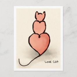 Postal Gato 'Corazón'