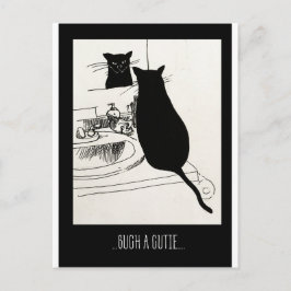 Postal gato corpulento