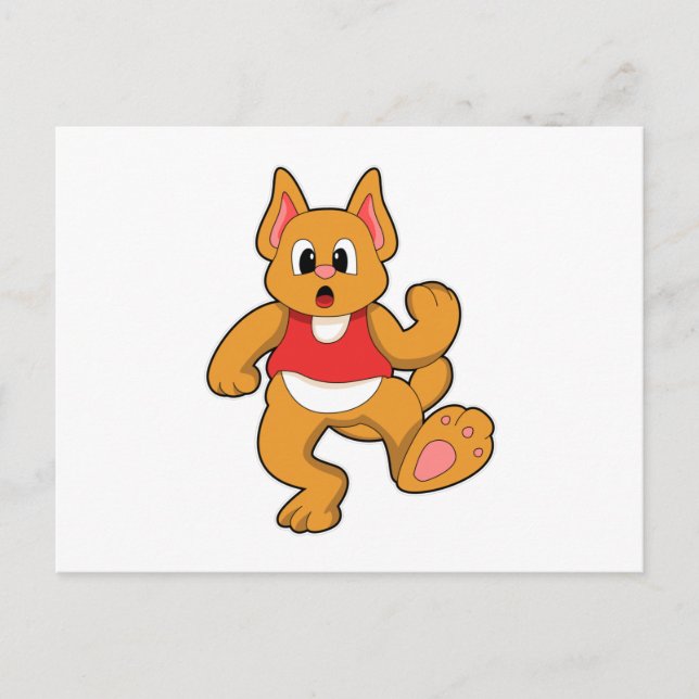 Postal Gato corriendo (Anverso)