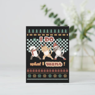 Postal Gato Dabbing gracioso - Hago lo que quiero