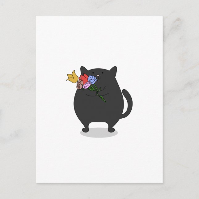 Postal Gato de agradecimiento (Anverso)