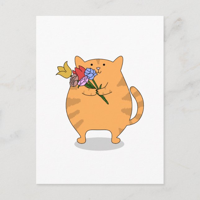Postal Gato de agradecimiento (Anverso)