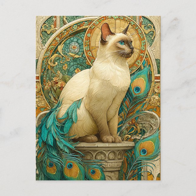 Postal Gato de Art Nouveau (Anverso)