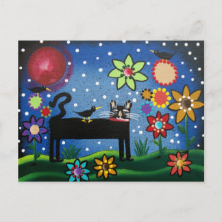 Postal Gato de ARTE FOLLAR con actitud de postcar de LORI