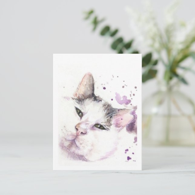 Postal Gato de caza (Anverso de pie)