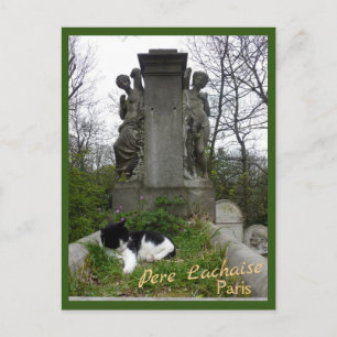 Postal Gato de cementerio con texto