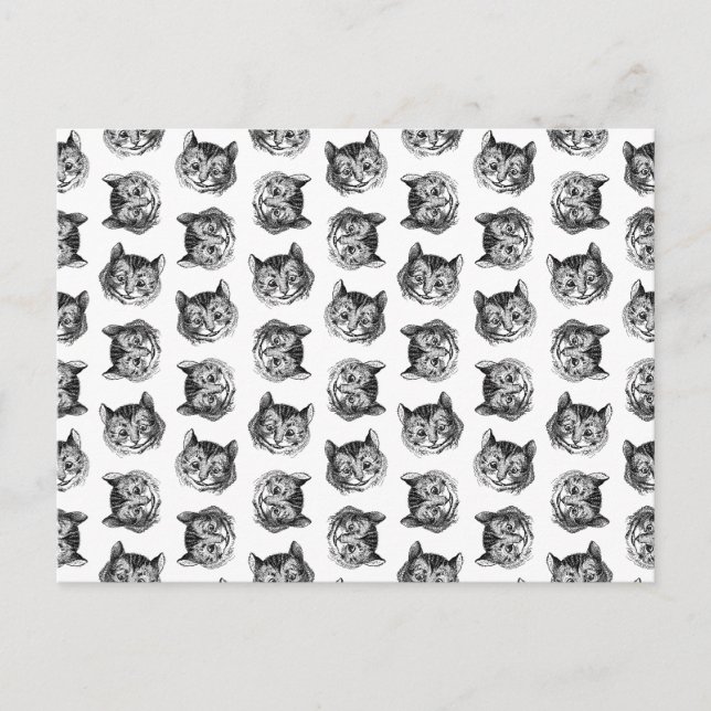 Postal Gato de Cheshire de Alice in Wonderland PERSONALIZ (Anverso)