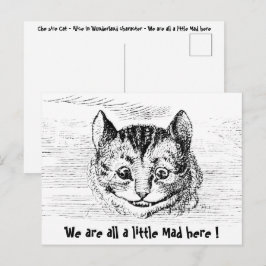 Postal Gato de Cheshire - Personaje de Alicia en el País 