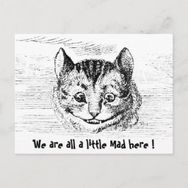 Postal Gato de Cheshire - Personaje de Alicia en el País