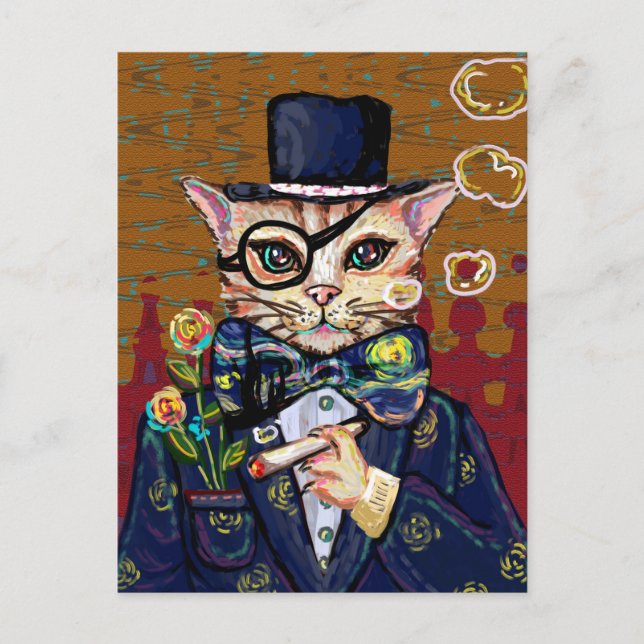 Postal Gato de corte (Anverso)