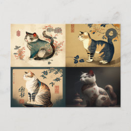 Postal Gato de estilo chino