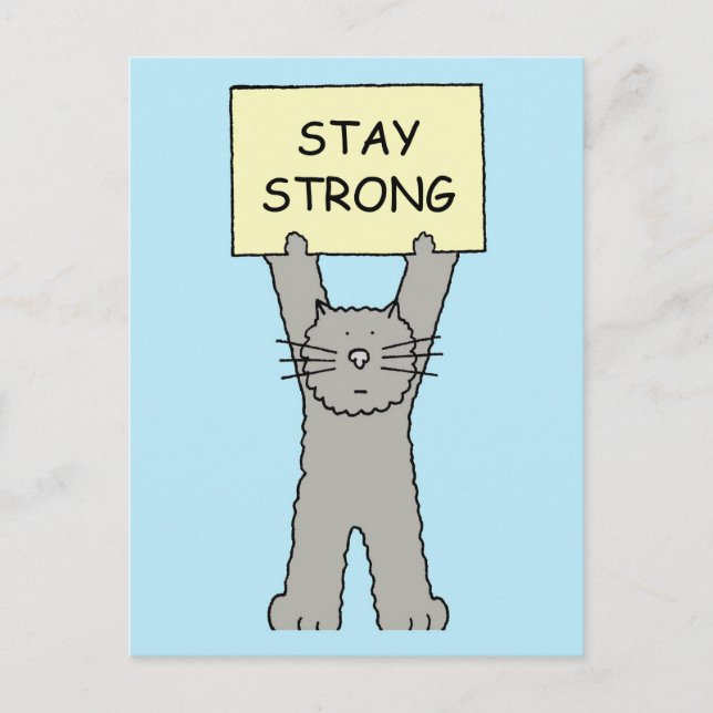 Postal Gato de estímulo fuerte (Anverso)