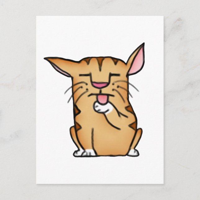 Postal Gato de grasa (Anverso)