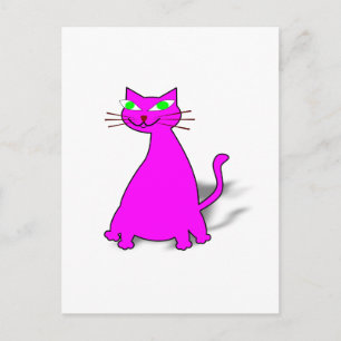 Postal Gato de grasa rosa