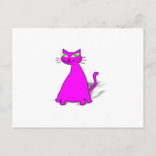 Postal Gato de grasa rosa