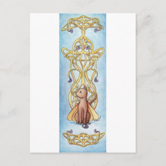 Postal Gato de hadas de Art Nouveau