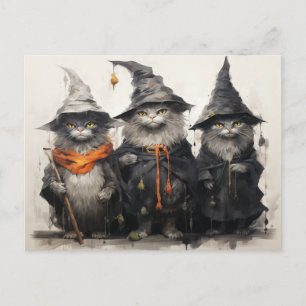 Postal Gato de Halloween