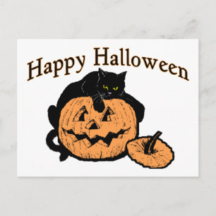 Postal Gato de Halloween