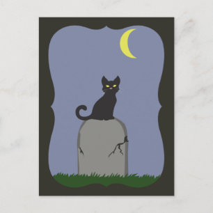 Postal Gato de Halloween espumoso