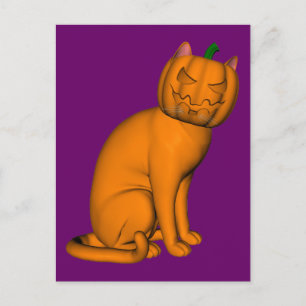 Postal Gato de halloween raro