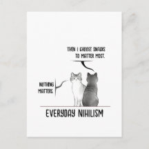 Gato de humor oscuro nihilismo cotidiano Introvert