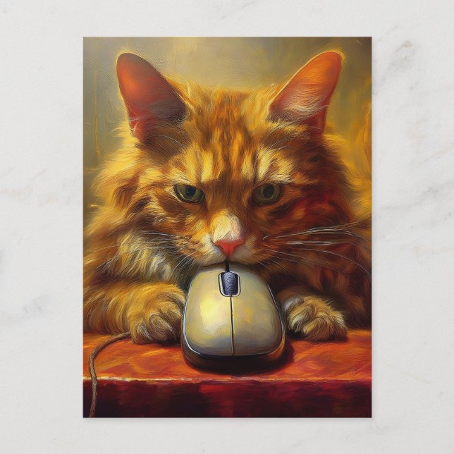 Postal Gato de IA (Anverso)