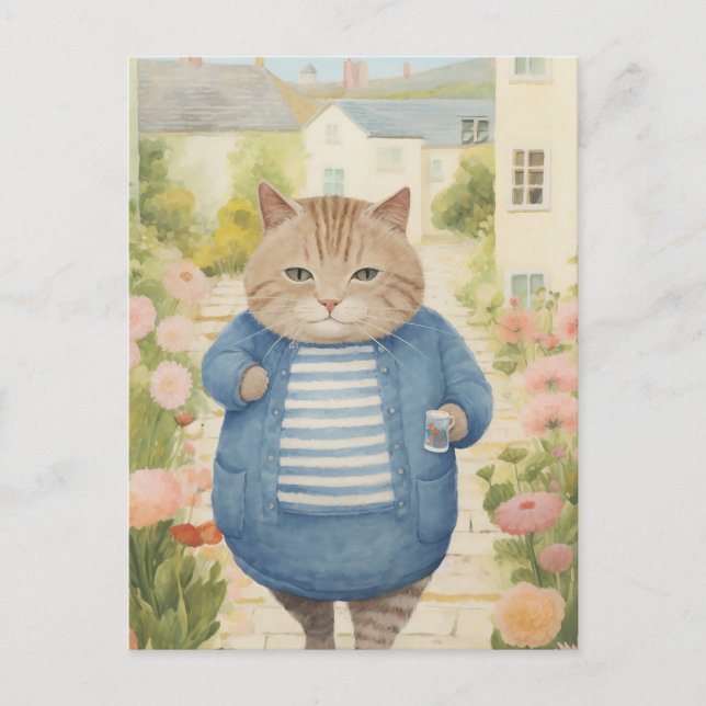 Postal Gato de jardín (Anverso)
