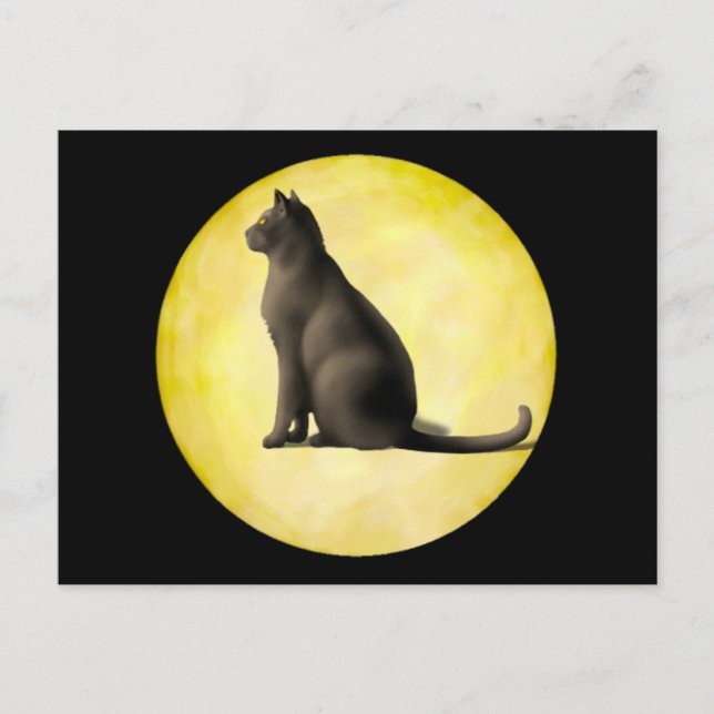 Postal Gato de la Luna (Anverso)