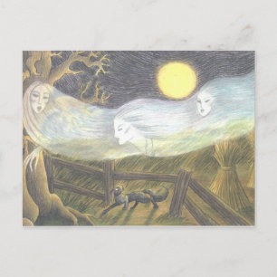 Postal Gato de la placa negra 5 de 7