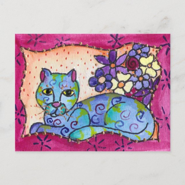 Postal Gato de la tabla azul (Anverso)