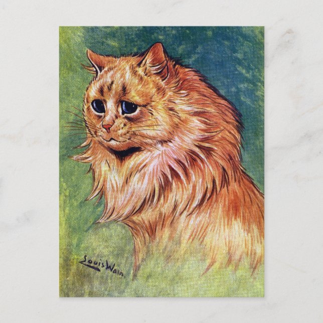 Postal Gato de Marmalade con ojos azules (Anverso)