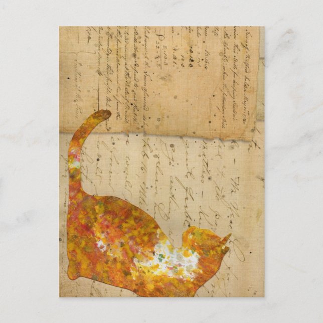 Postal Gato de muchas palabras (Anverso)