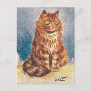 Postal Gato de Naranja Vintage