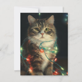 Postal Gato de Navidad