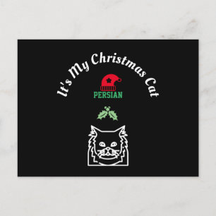 Postal Gato de Navidad - Persa