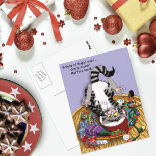 Postal Gato de navidades