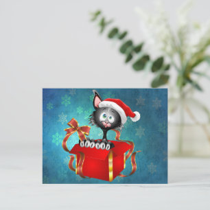 Postal Gato de navidades