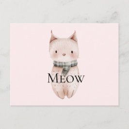 Postal Gato de Navidades Rubor Pink Meow