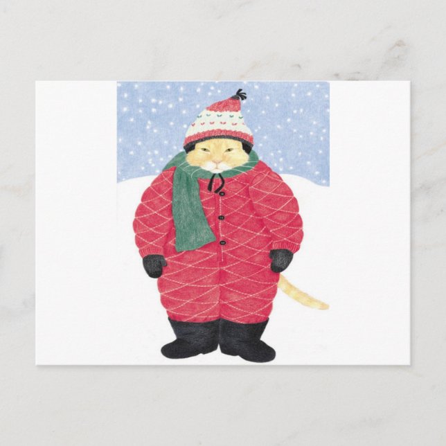 POSTAL GATO DE NIEVE (Anverso)