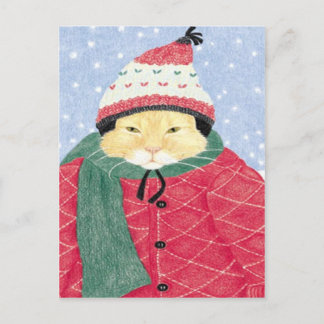 POSTAL GATO DE NIEVE