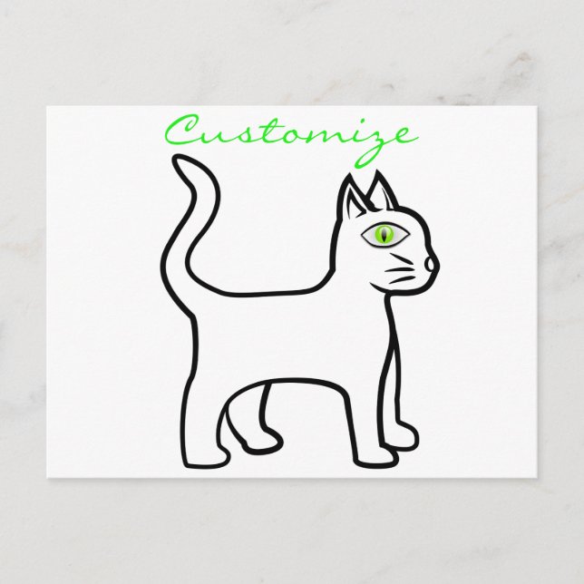 Postal Gato de ojo verde Thunder_Cove (Anverso)