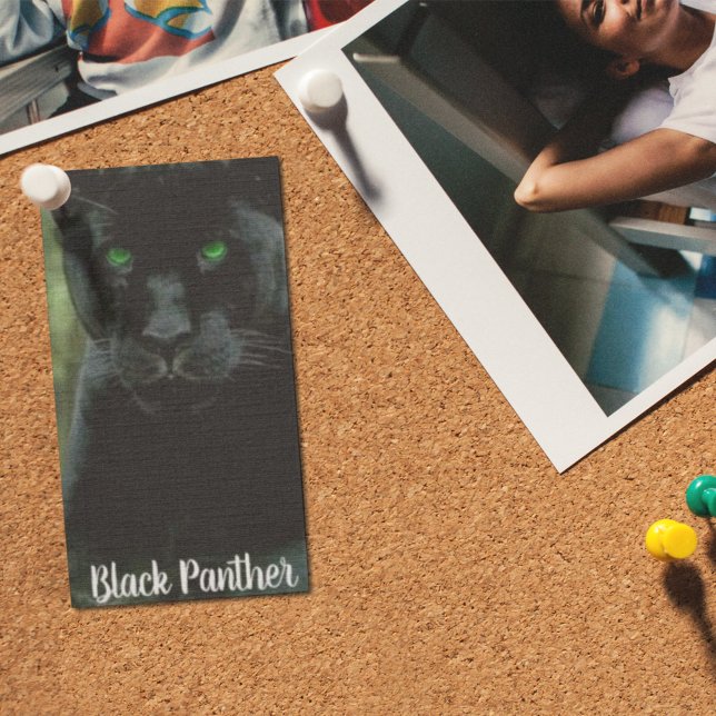 Postal Gato de pantera negra deslumbrante con ojos verdes (Subido por el creador)