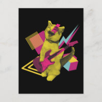 Gato de Rock and Roll Músico de Guitarra